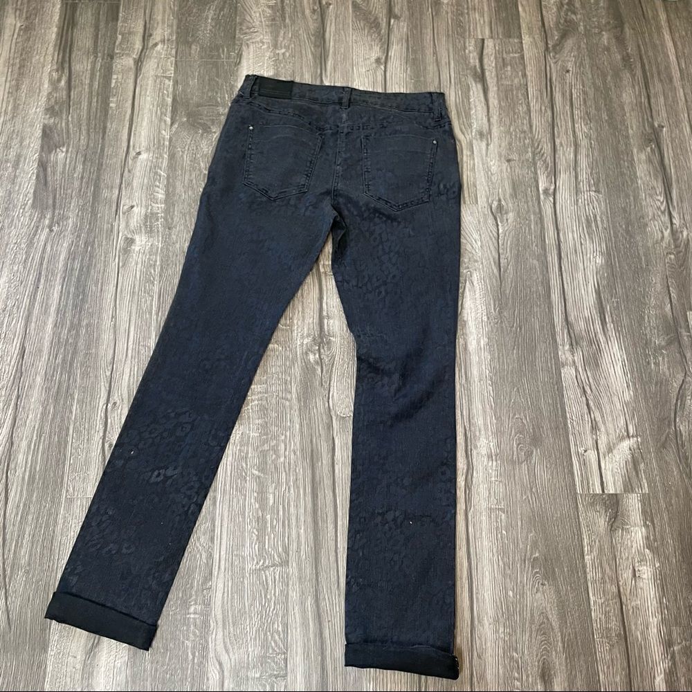 DKNY Black Subtle Leopard Print Skinny Jeans - Picture 7 of 12
